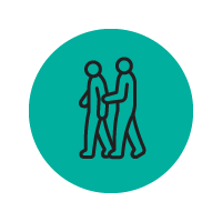 Travelling with a support icon